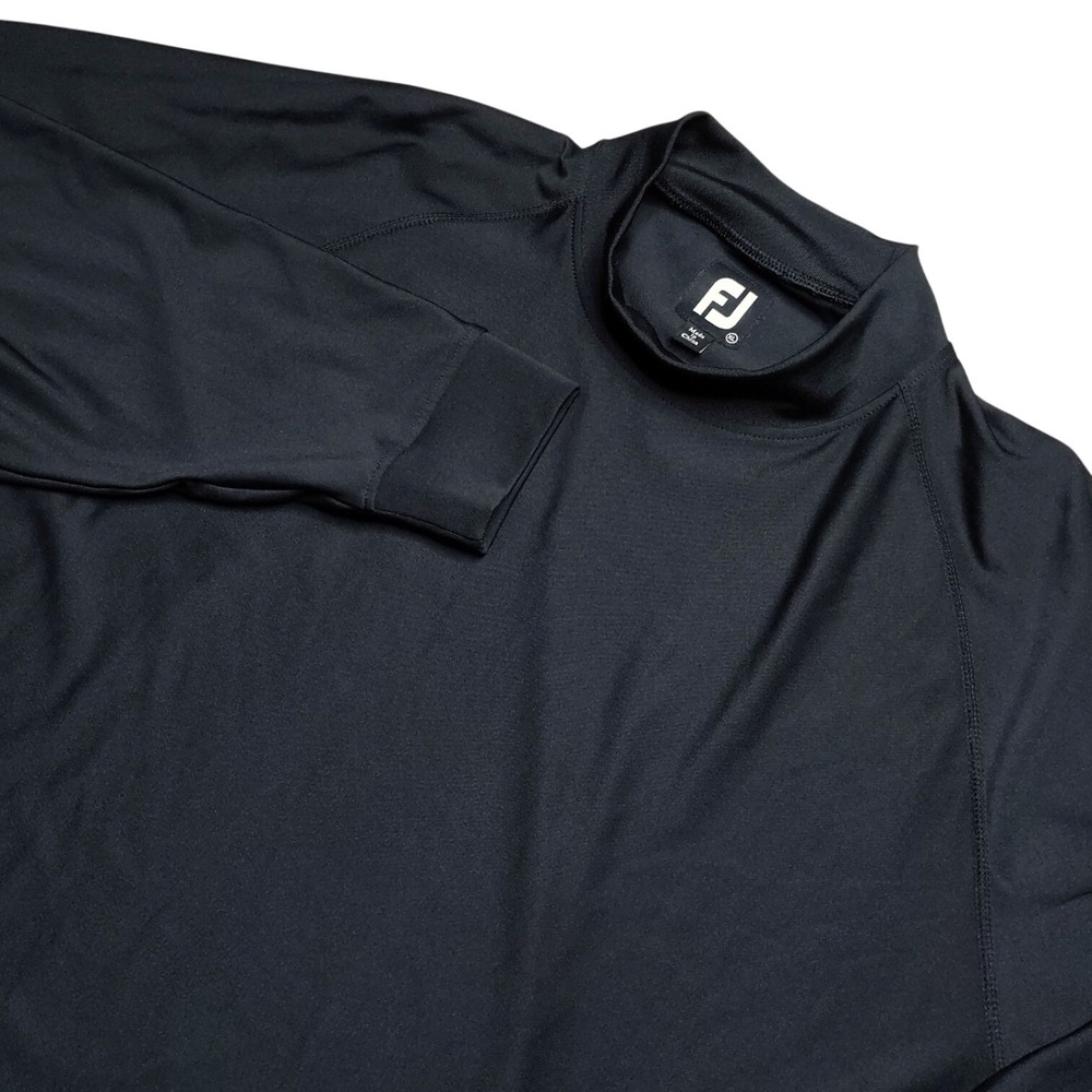FootJoy Shirt Mens XXL Black Golf Performance Mock Long Sleeve Base Layer ProDry